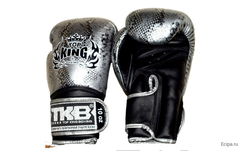 Боксерские перчатки TKB Snake Black Silver 10 oz