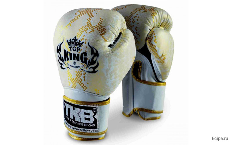 Боксерские перчатки TKB Snake White Gold 12 oz