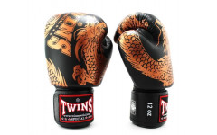 Боксерские перчатки TWINS Special FBGVL3-49 black brown 14 oz