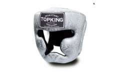 Боксерский шлем Top King Silver / White "Snake Edition" Head Guard XL Боксерский шлем Top King Silver / White "Snake Edition" Head Guard XL