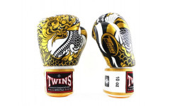 Боксерские перчатки Twins Special FBGVL3-52 Dragon white gold 14 oz