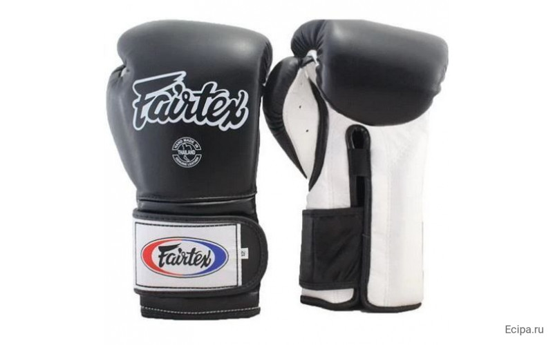 Боксерские перчатки Fairtex BGV9 black white 12 oz