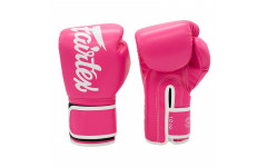 Боксерские перчатки Fairtex BGV14 pink-white 14 oz