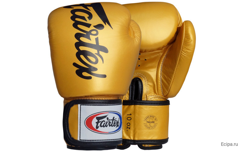 Боксерские перчатки Fairtex BGV19 gold 12 oz