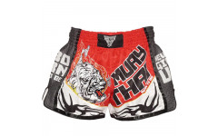 Шорты для бокса BORN TO BE TIGER WHITE-RED L