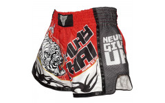 Шорты для бокса BORN TO BE TIGER WHITE-RED M