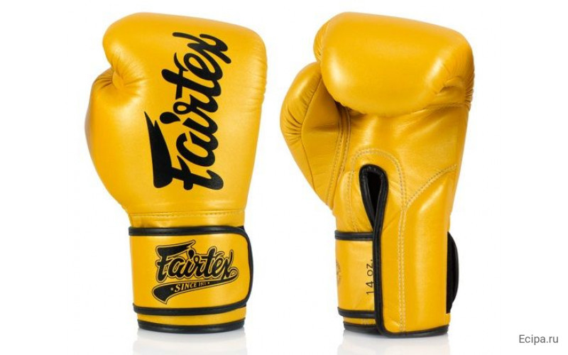 Боксерские перчатки Fairtex BGV18 Yellow 16 oz
