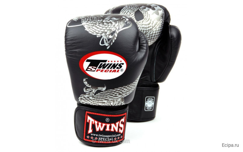 Боксерские перчатки Twins FBGVL3-23 black silver 14 oz