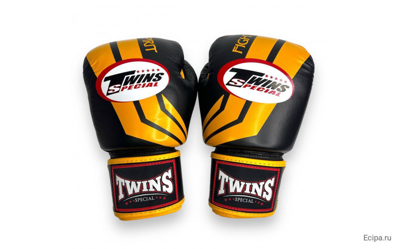 Боксерские перчатки Twins FBGVL3-43 yellow black 12 oz
