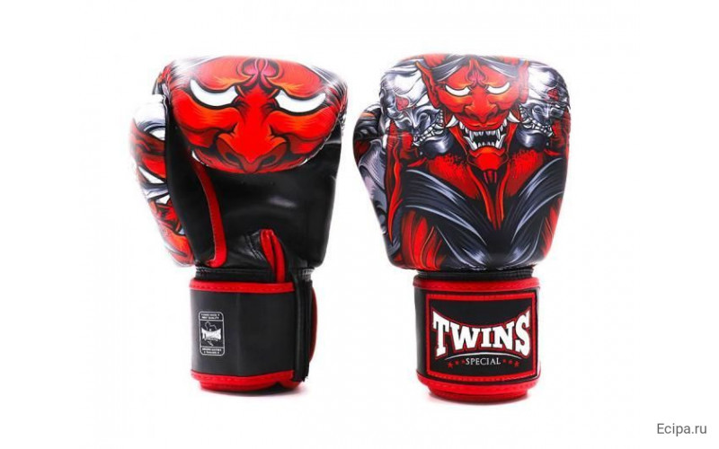 Боксерские перчатки Twins FBGVL3-58 (Кабуки) red 14 oz