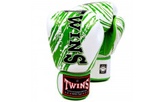 Боксерские перчатки TWINS FBGVL3-TW2 WHITE-GREEN 14 oz