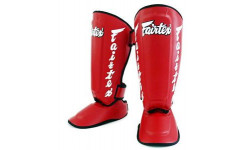 Защита голени Fairtex SP7 red L