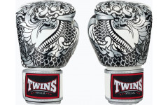 Боксерские перчатки Twins Special FBGVL3-52 Dragon white silver 14 oz